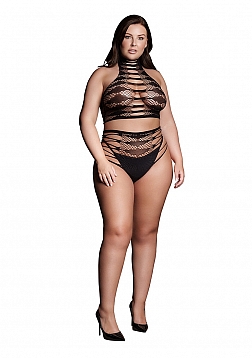 Carpo XLVI - Two Piece with Turtleneck, Crop Top and Pantie