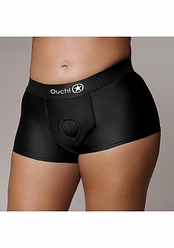 Vibrating Strap-on Boxer - Black - XL/XXL