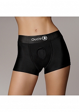 Vibrating Strap-on Boxer - Black - XS/S